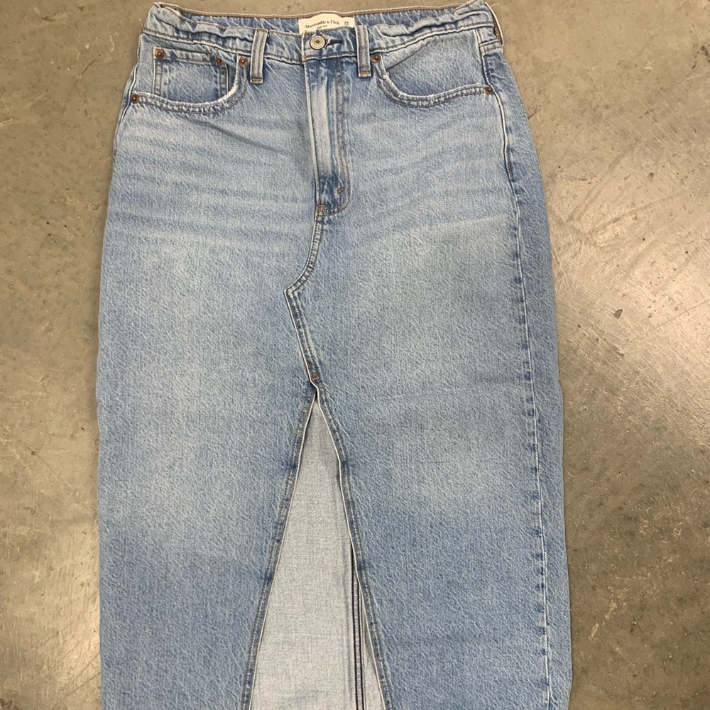 Abercrombie & Fitch Light Blue Denim Skirt